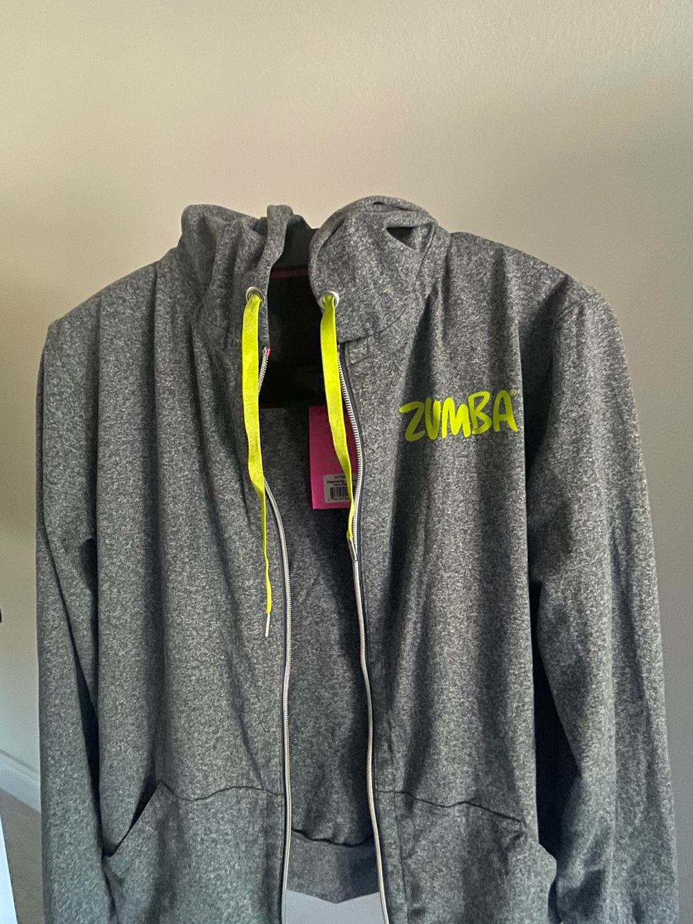 Zumba Elegance Zip-Up Hoodie in the color Dark Slate, size Large.